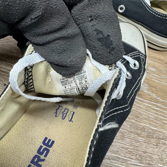 Converse Chuck Taylor All Star Ox Black Canvas Sneaker Women's Size 7 - Picture 5 of 7